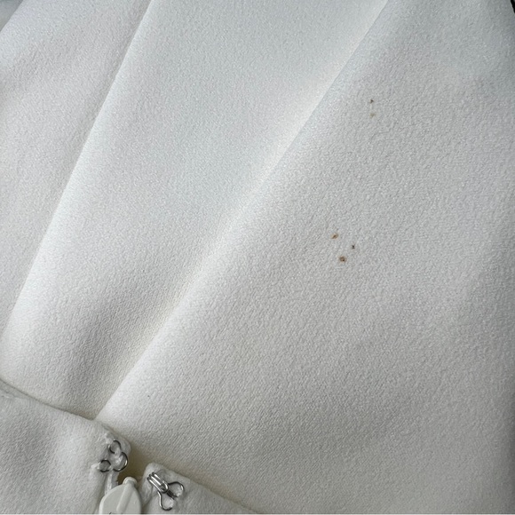 NEW Calvin Klein Cream White Bell Sleeve Sheath Dress with Black Piping - Picture 10 of 11